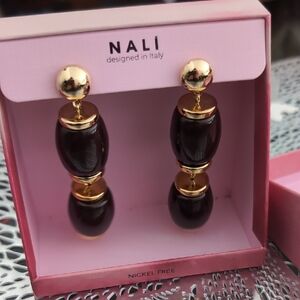 Gold and Brown Women's Earrings